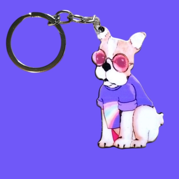 Accessories - 3 FOR $15 Dog In Sunglasses & Tshirt Keychain